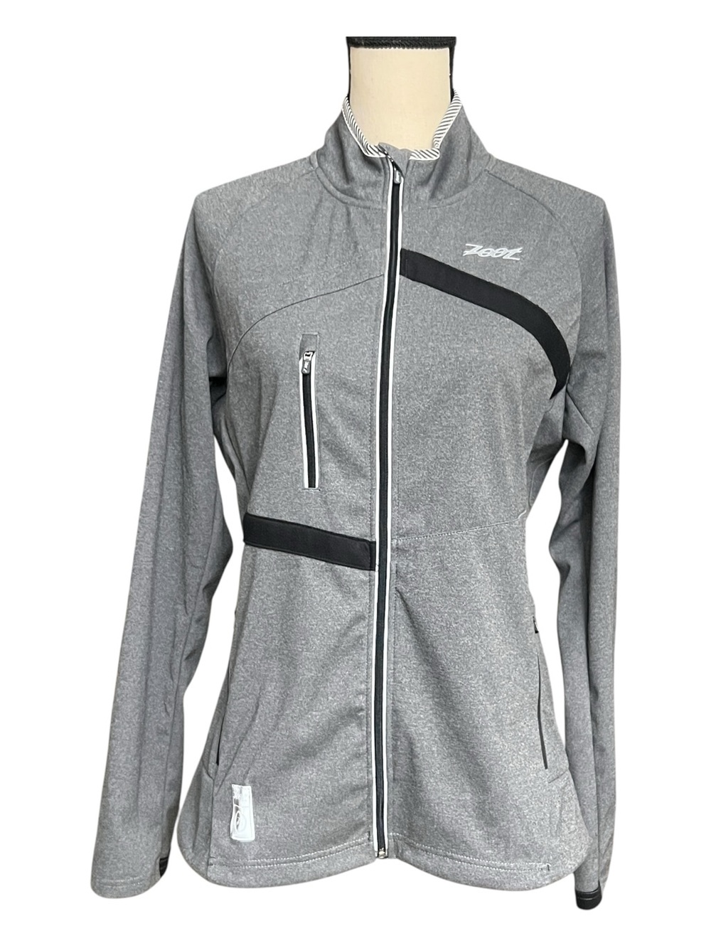 Zoot Women's Grey Full-Zip Lightweight Jacket Size L